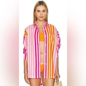 NEW BEACH RIOT Alexa Top in Sunset Stripes